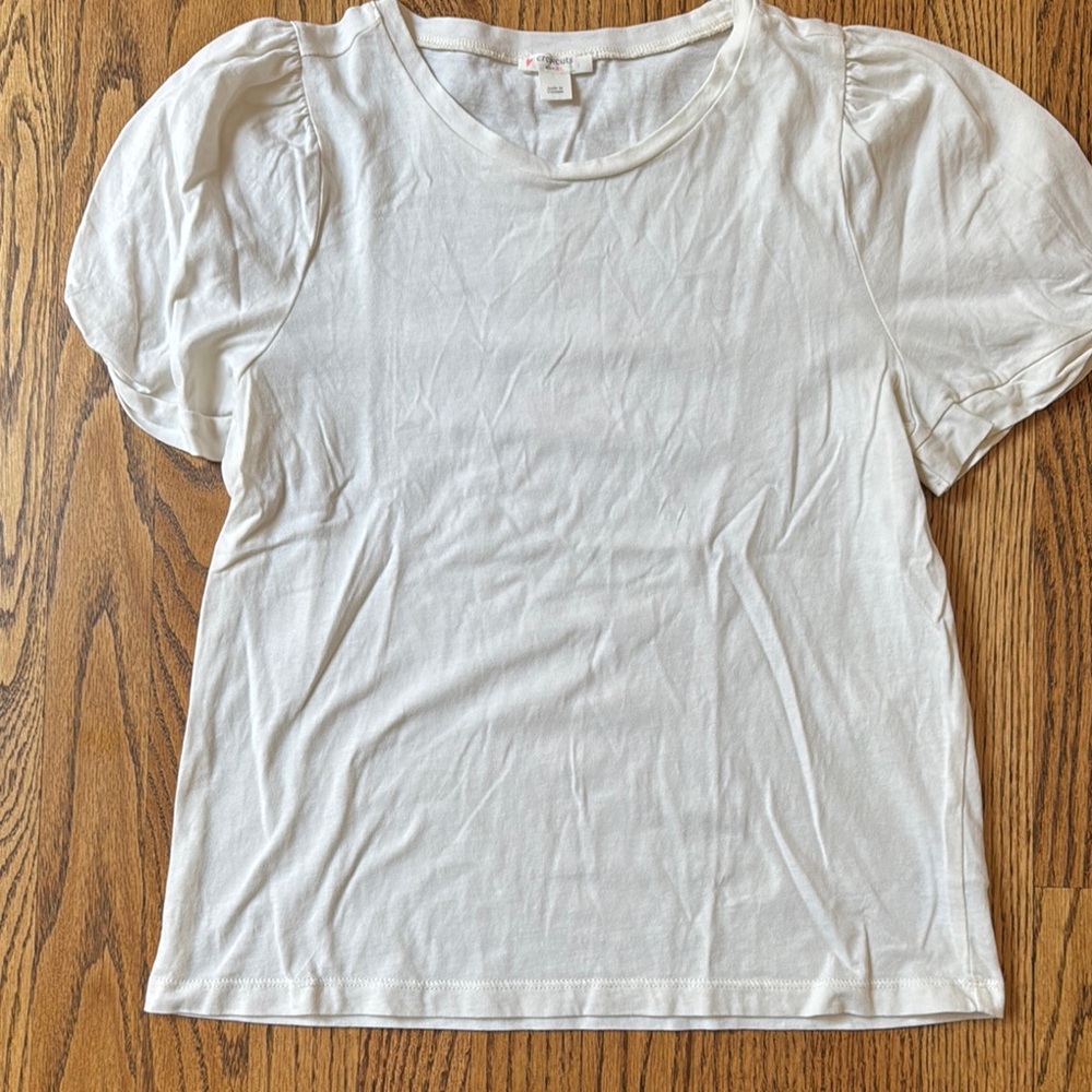 Crewcuts Cream Puff Sleeve Tee